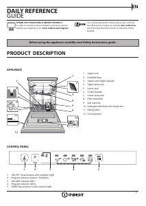 Manual Indesit DIE 2B19 UK Dishwasher