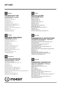 Manuale Indesit DIF 04B1 EU Lavastoviglie