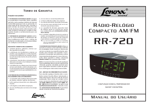Manual Lenoxx RR-720 Rádio relógio