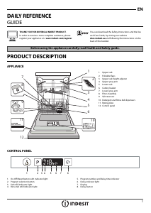 Manual Indesit DIFP 28T9 A EU Dishwasher