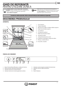 Manual Indesit DIFP 8T94 Z Maşină de spălat vase