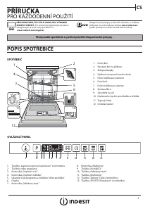 Manuál Indesit DIO 3T131 A FE Myčka na nádobí