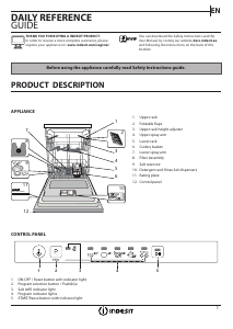 Manual Indesit DMIE 2B19 Dishwasher