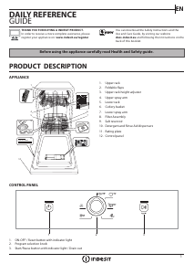 Manual Indesit DSCFE 1B10 S RU Dishwasher