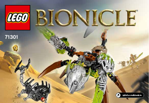 Handleiding Lego set 71301 Bionicle Ketar schepsel van steen