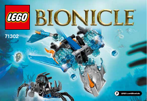 Bedienungsanleitung Lego set 71302 Bionicle Akida Kreatur des Wassers