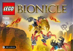 Brugsanvisning Lego set 71303 Bionicle Ildvæsnet Ikir