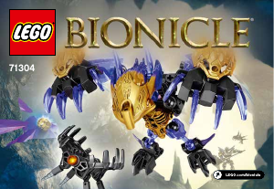 Brugsanvisning Lego set 71304 Bionicle Jordvæsnet Terak