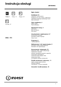 Instrukcja Indesit DSG 573 S Zmywarka