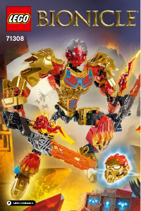 Manual Lego set 71308 Bionicle Tahu uniter of fire