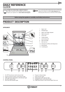 Manual Indesit DUC 2C24 AC X Dishwasher