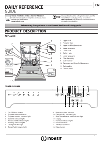 Manual Indesit TDFP 57BP96 NX EU Dishwasher