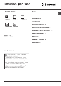 Manuale Indesit EDPA 745 A1 ECO (EU) Asciugatrice