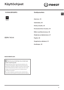 Käyttöohje Indesit EDPA 745 A1 ECO (EU) Kuivausrumpu