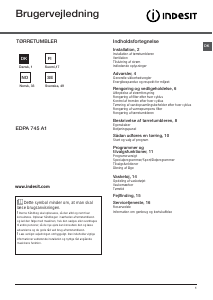 Brugsanvisning Indesit EDPA 745 A1 ECO (EU) Tørretumbler