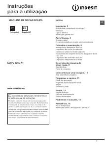 Manual Indesit EDPE G45 A1 ECO (EU) Máquina de secar roupa