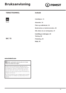 Bruksanvisning Indesit IDC 75 B (EU) Tørketrommel