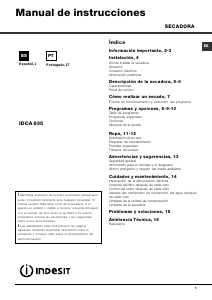 Manual de uso Indesit IDCA 835 B (EU) Secadora