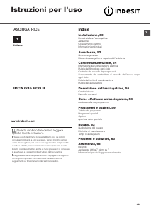 Manuale Indesit IDCA G35 B ECO (EU) Asciugatrice