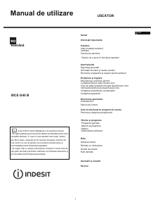 Manual Indesit IDCE G45 B (EU) Uscător