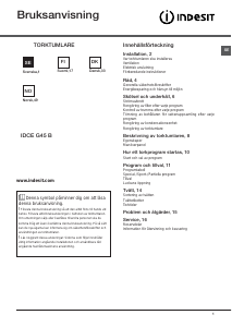 Brugsanvisning Indesit IDCE G45 B (EU) Tørretumbler