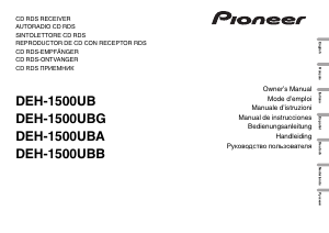 Manual de uso Pioneer DEH-1500UBB Radio para coche