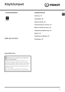 Käyttöohje Indesit IDPA G45 A2 ECO (EU) Kuivausrumpu