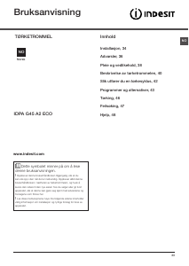 Bruksanvisning Indesit IDPA G45 A2 ECO (EU) Tørketrommel