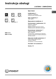 Instrukcja Indesit BAN 13 GOL Lodówko-zamrażarka