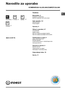 Priročnik Indesit BAN 34 NF P S (0) Hladilnik in zamrzovalnik