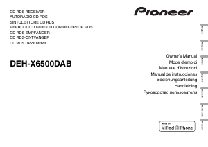 Manual de uso Pioneer DEH-X6500DAB Radio para coche