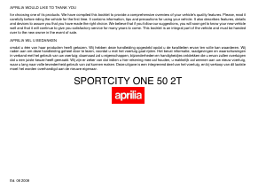 Manual Aprilia Sportcity One 50 2T (2008) Scooter