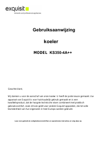 Handleiding Exquisit KS 350-4 A++ Koelkast