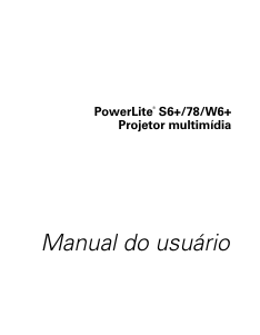 Manual Epson PowerLite S6+ Projetor