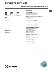 Manuale Indesit PBAA 33 V X D Frigorifero-congelatore