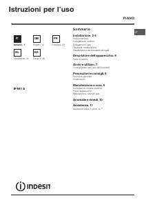 Manual de uso Indesit IP 641 S (IX) Placa