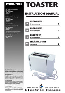 Bruksanvisning Electric House 70135 Brödrost