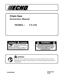 Manual Echo CS-310 Chainsaw