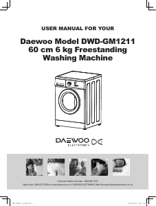 Manual Daewoo DWD-GM1211 Washing Machine