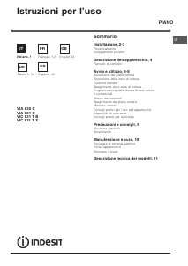 Manuale Indesit VIA 630 C Piano cottura