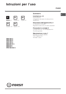 Manual de uso Indesit VRH 640 X Placa