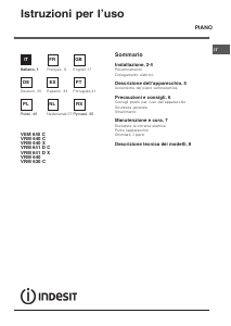 Mode d’emploi Indesit VRM 640 C Table de cuisson