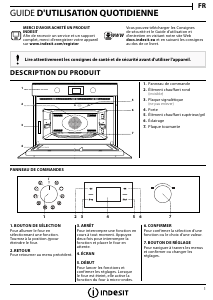 Mode d’emploi Indesit MWI 3445 IX Micro-onde