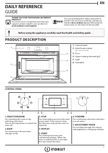 Manual Indesit MWI 4343 BL Microwave