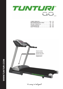 Manual Tunturi Go 15 Treadmill