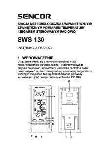 Instrukcja Sencor SWS 130 Stacja pogodowa