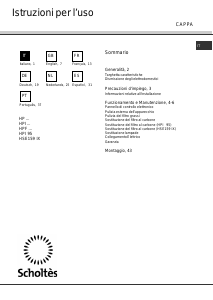 Manual Scholtès HP 150 I Cooker Hood