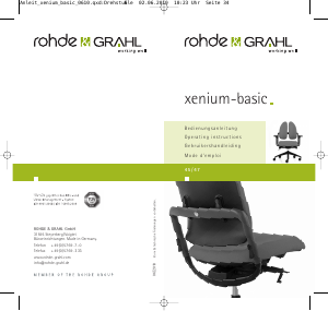 Mode d’emploi Rohde and Grahl Xenium Basic Chaise de bureau