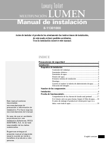 Manual de uso Roca Lumen Inodoro