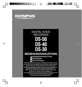 Bedienungsanleitung Olympus DS-30 Diktiergerät